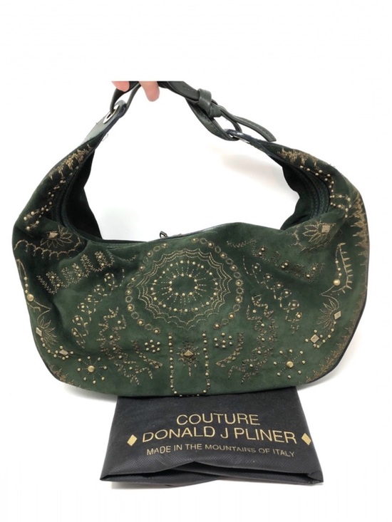 Donald J. Pliner Handbags - DONALD J. PLINER suede green hobo, made in Italy, NWOT